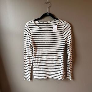 J.Crew Artist Tee – White & Black Stripe | Size Small (NWT)